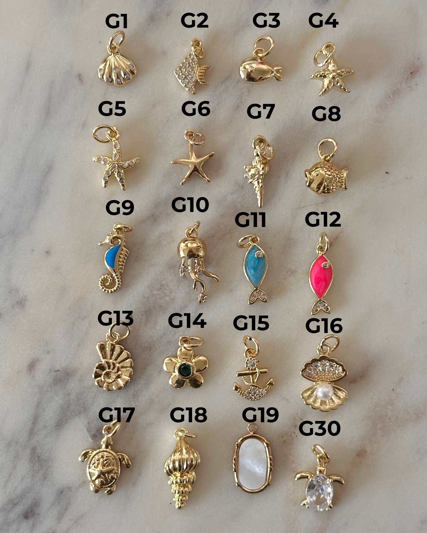 Charm Bar Ocean Charms