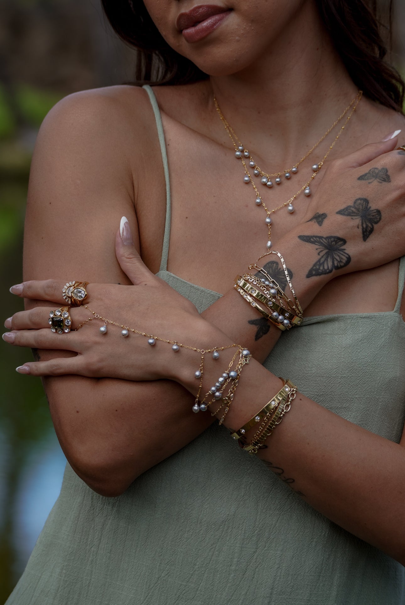 Azure Blue Akoya Necklace