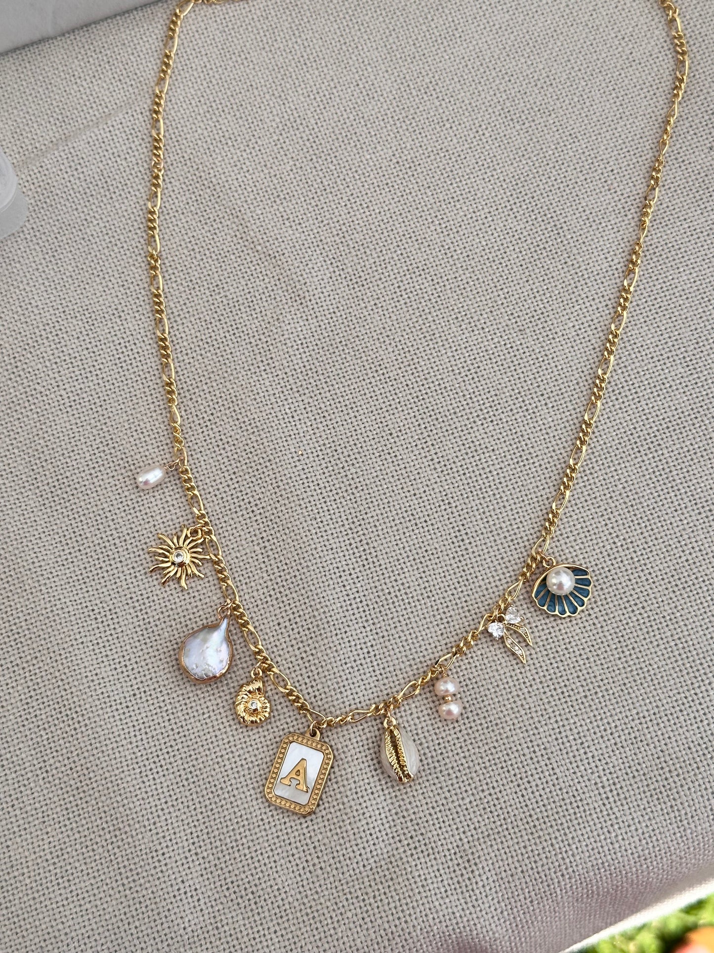 Charm Bar Mother of Pearl Letters