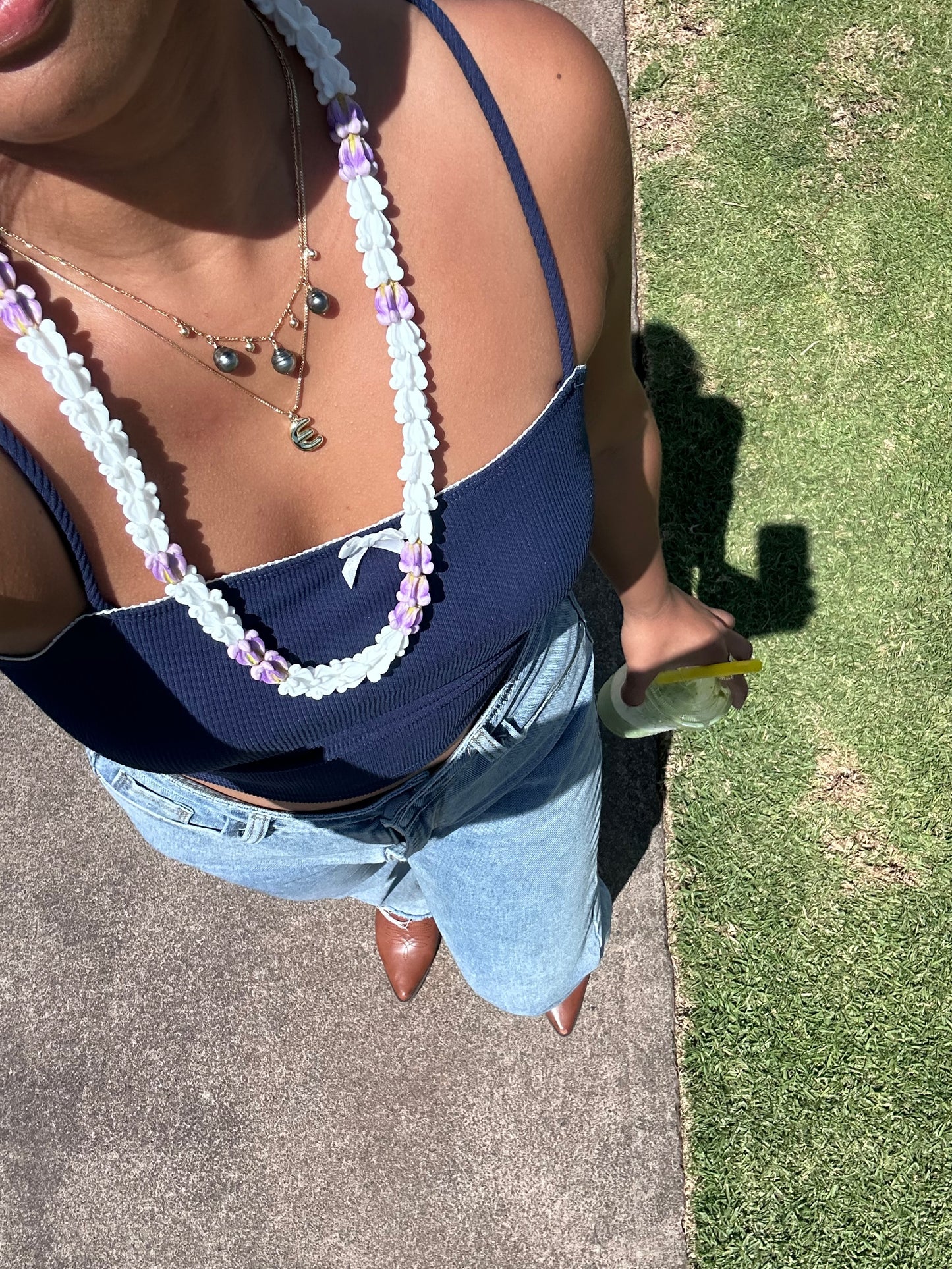 Blaire Bubble Letter Necklace
