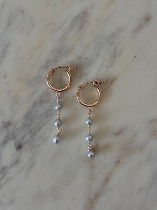 Solei Blue Akoya Hoops