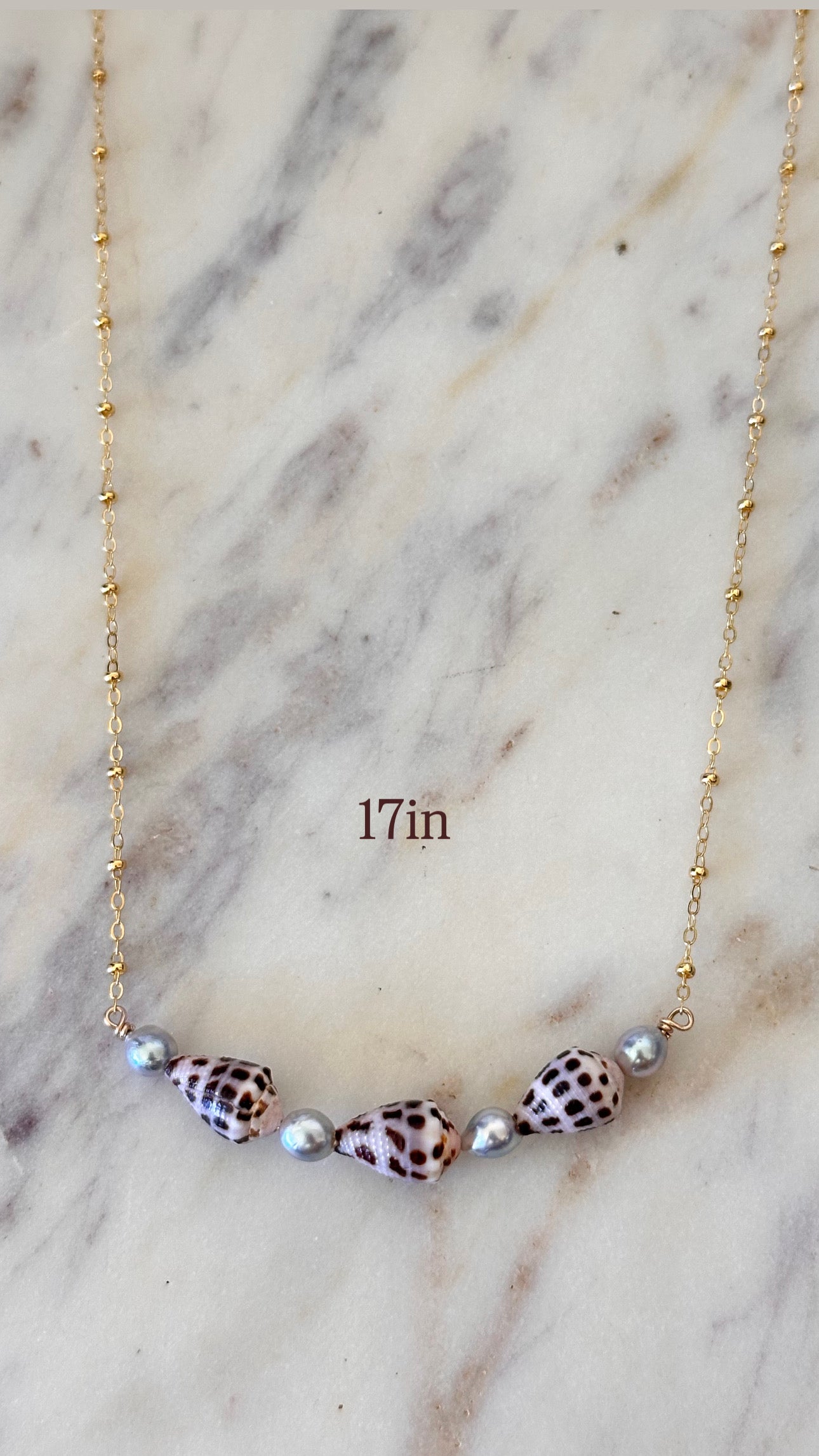 Hebrew + Blue Akoya Necklace