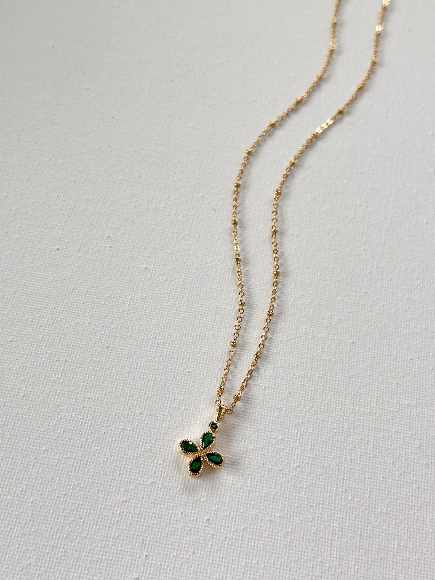 Clover Emerald Necklace