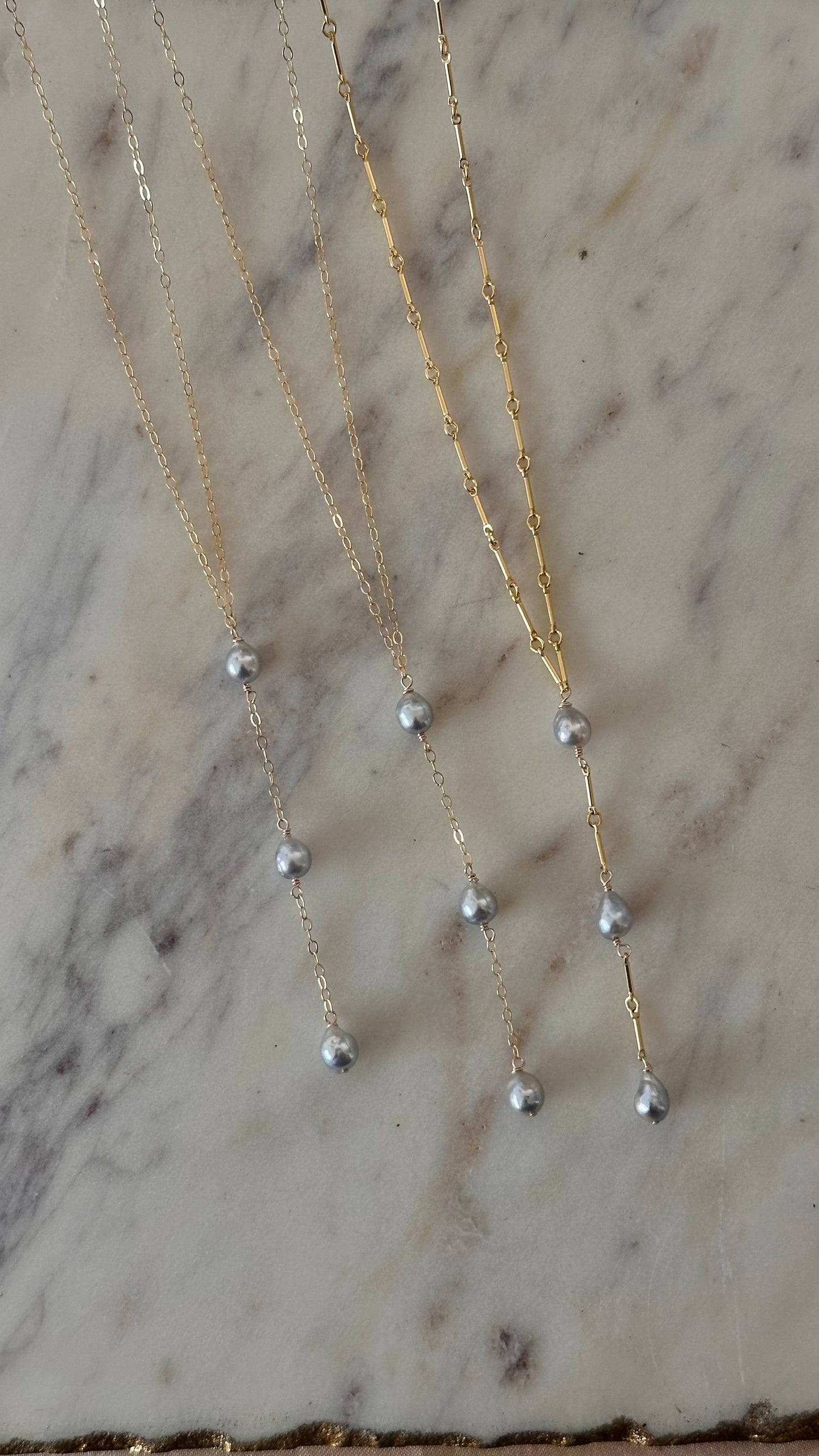 Drift Blue Akoya Lariat