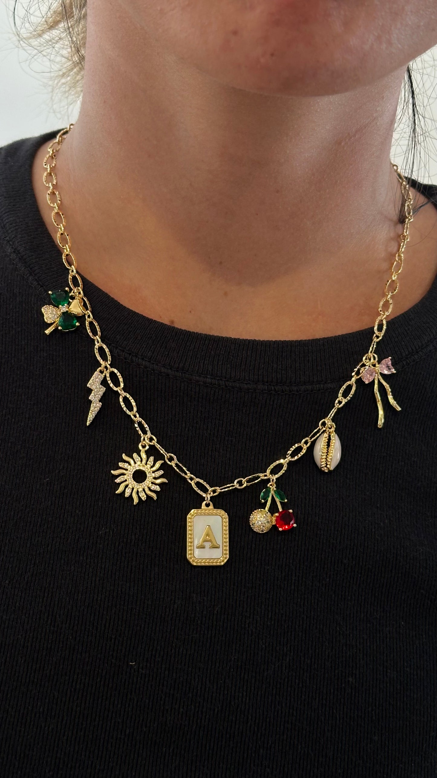 Charm Bar Mother of Pearl Letters