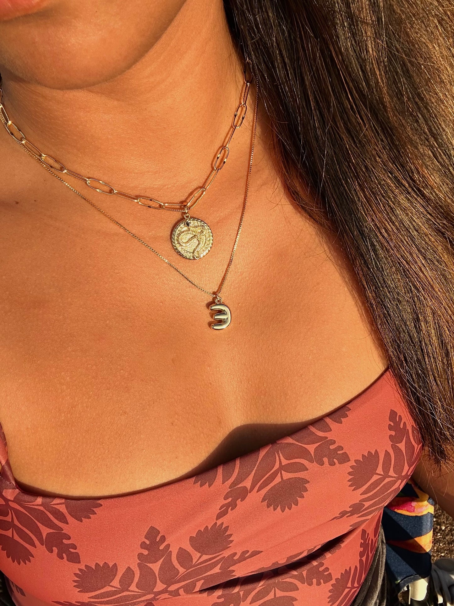 Blaire Bubble Letter Necklace
