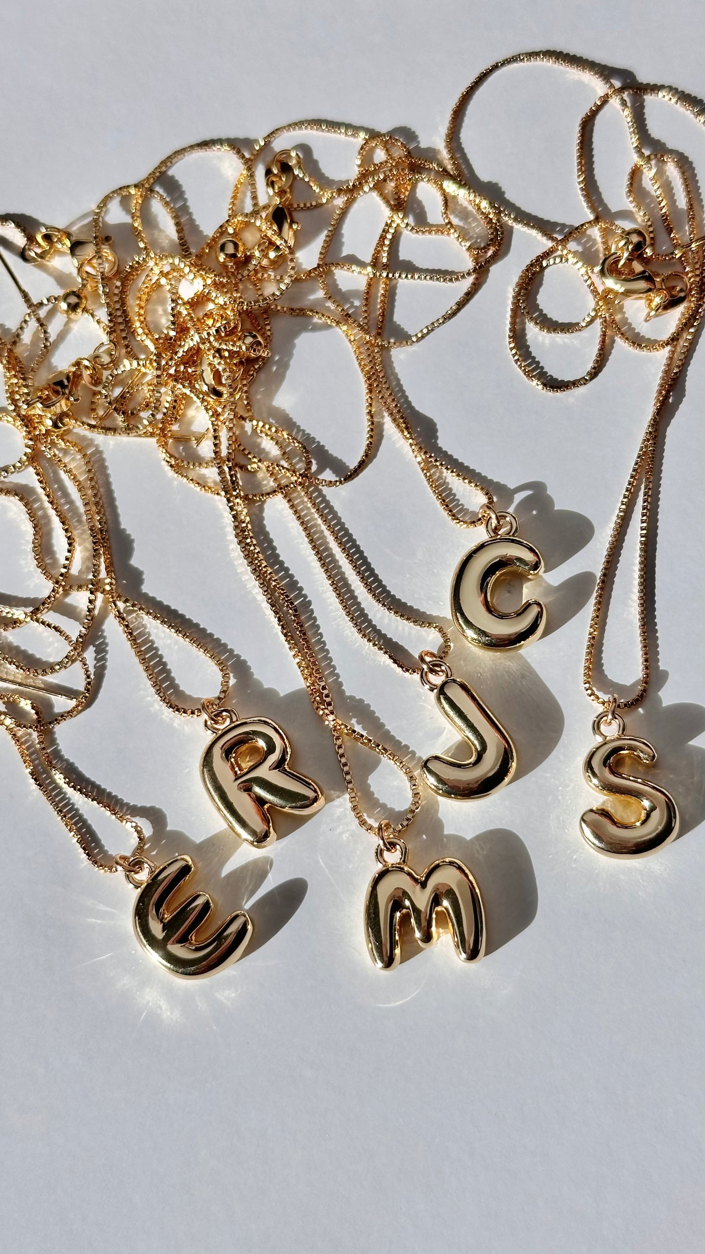 Blaire Bubble Letter Necklace