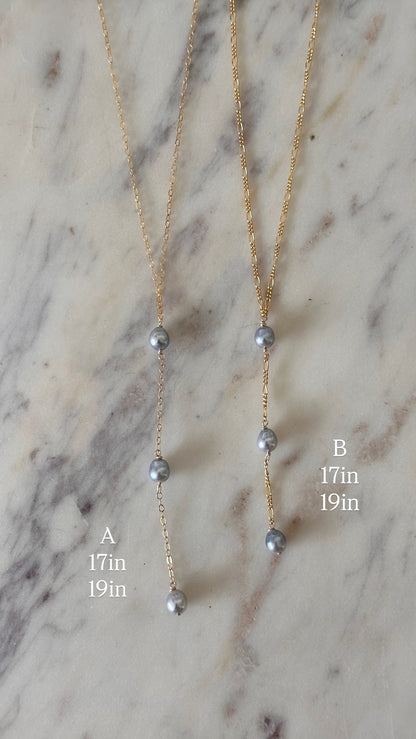 Drift Blue Akoya Lariat