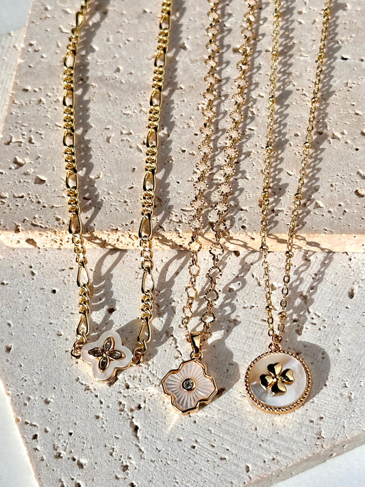 MOP Clover Necklaces