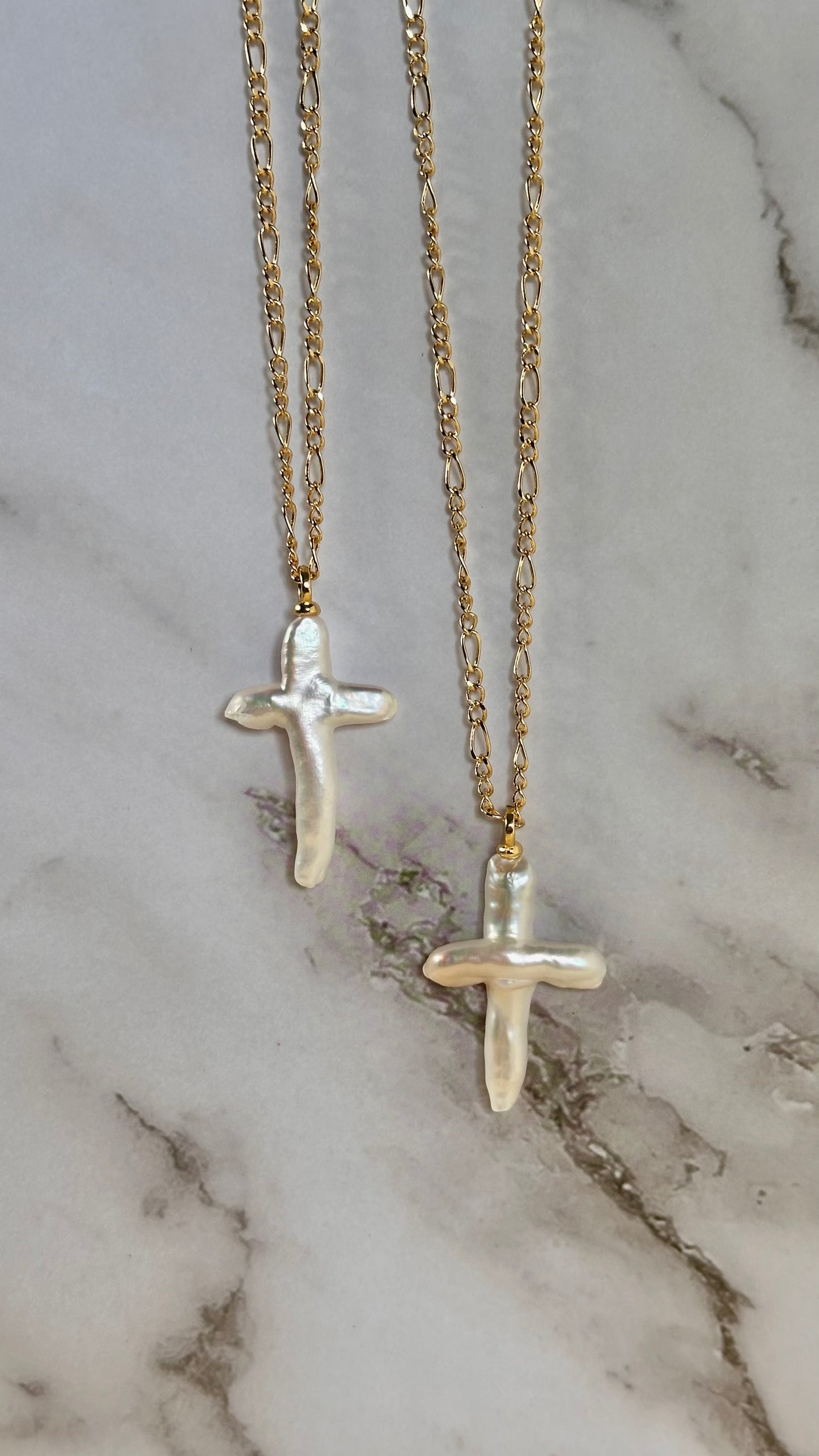 Cross Pearl Necklace