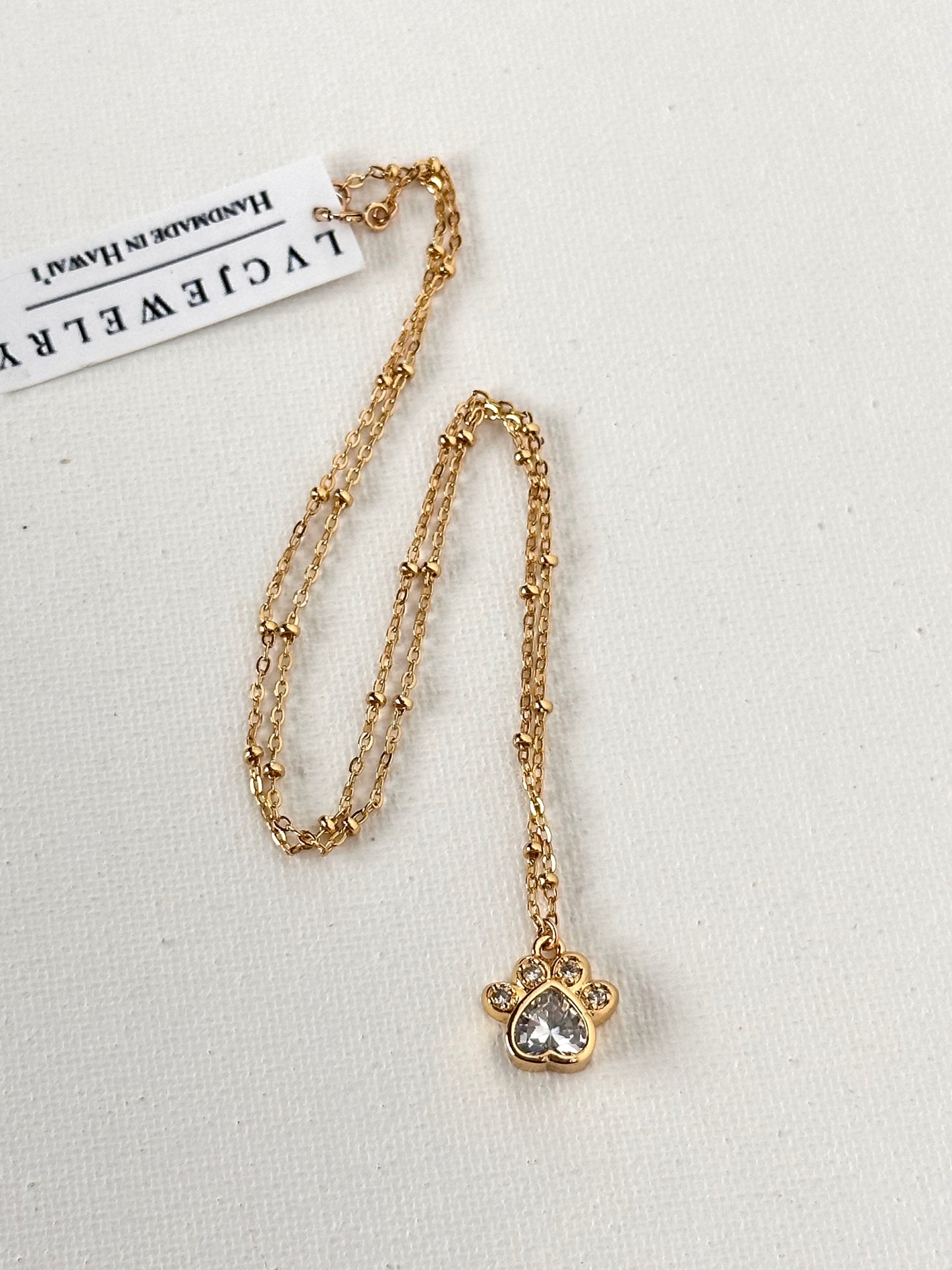 Paw Cz Necklace