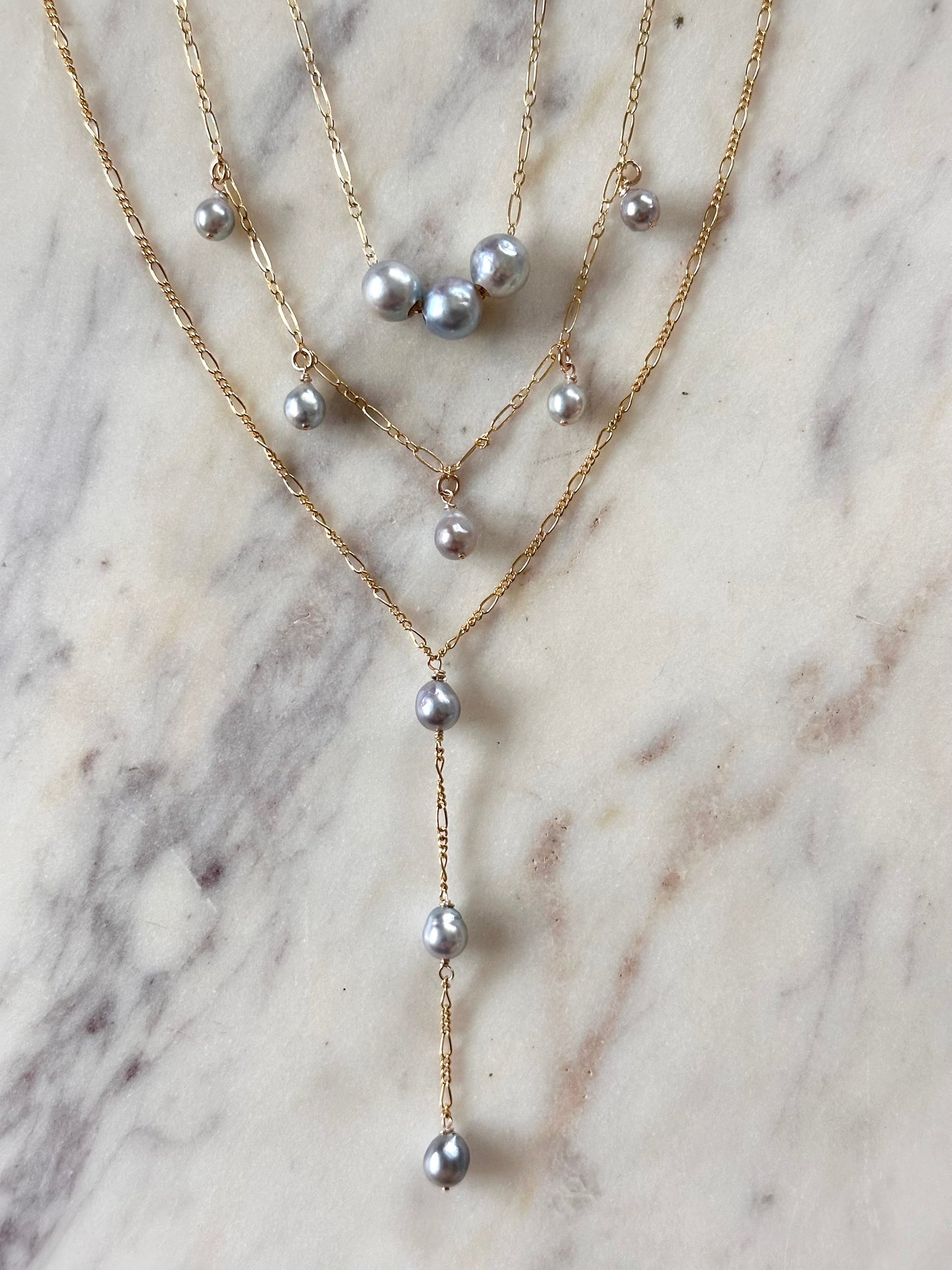 Drift Blue Akoya Lariat