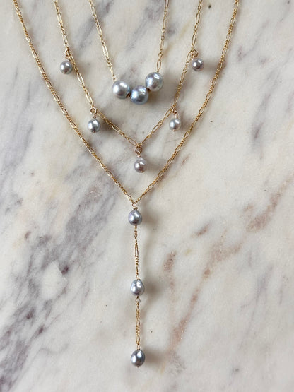 Drift Blue Akoya Lariat