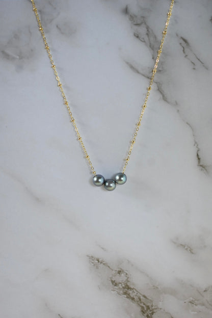 Malia Blue Akoya Necklace