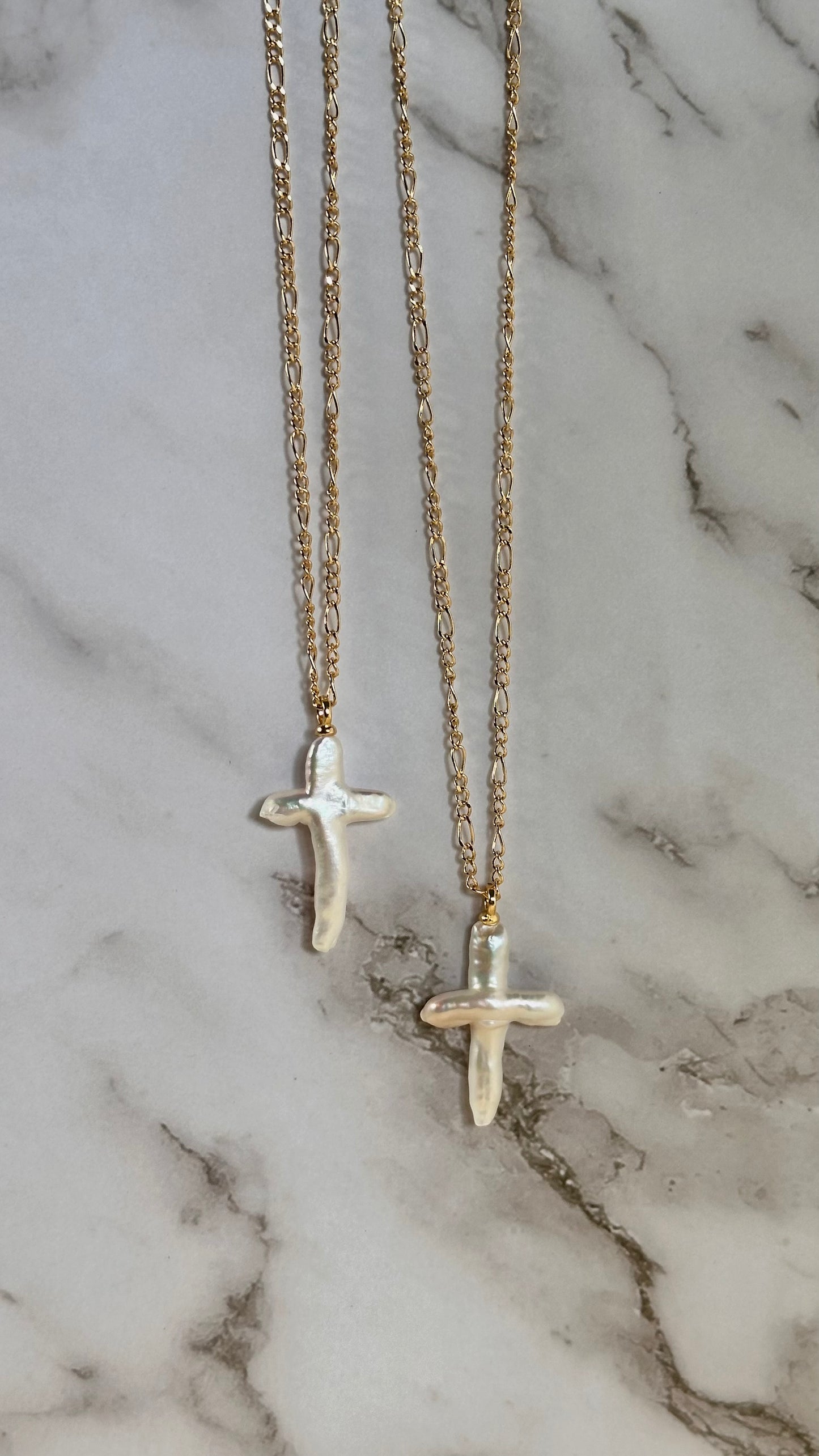 Cross Pearl Necklace