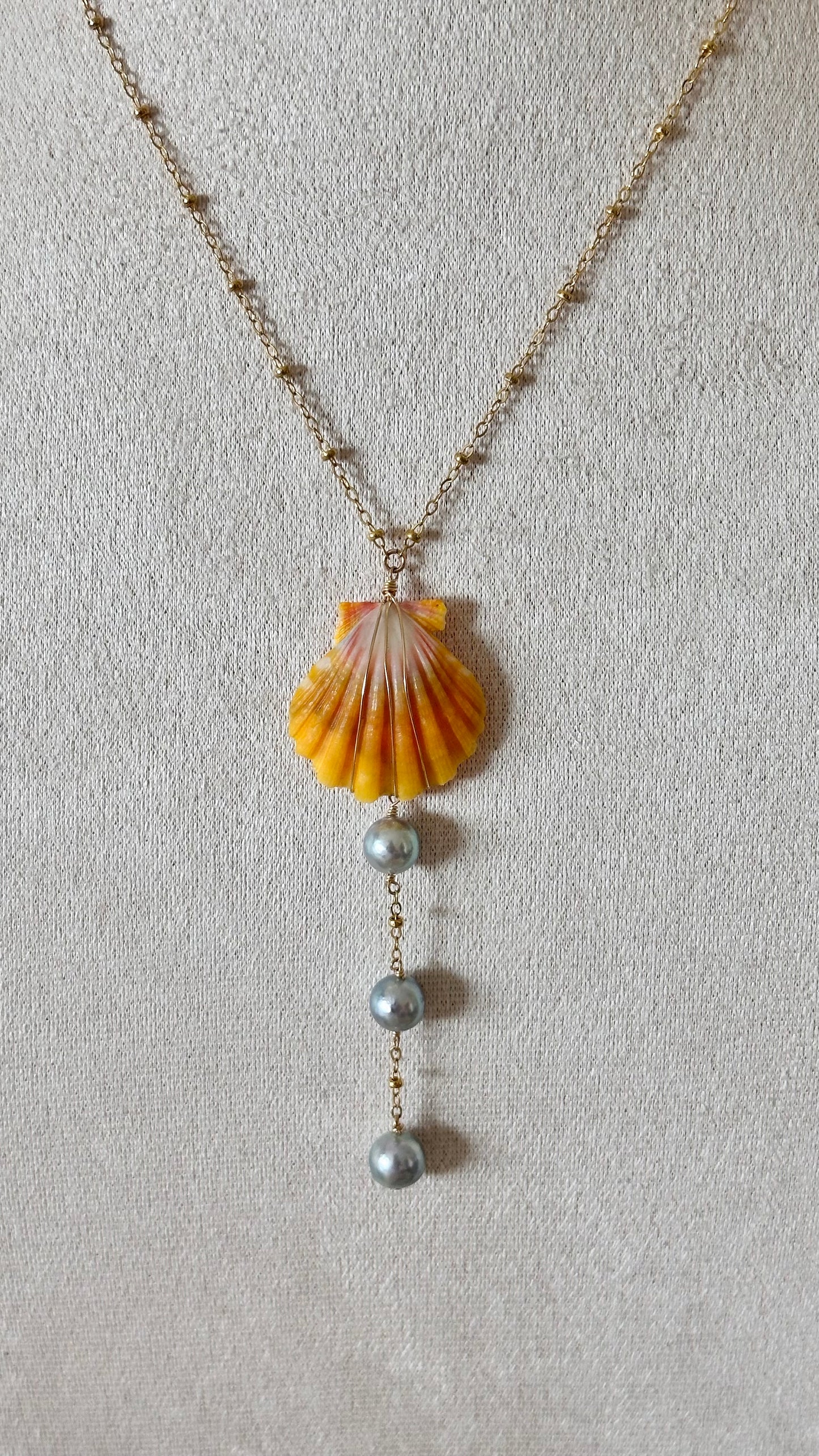 Sunrise Blue Akoya Lariat