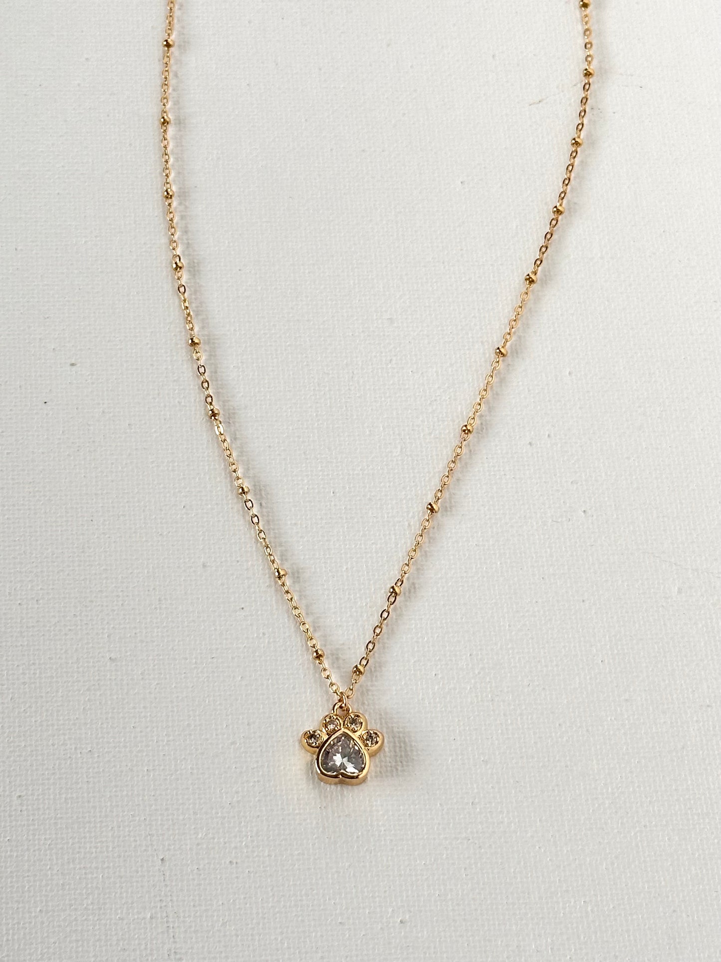 Paw Cz Necklace