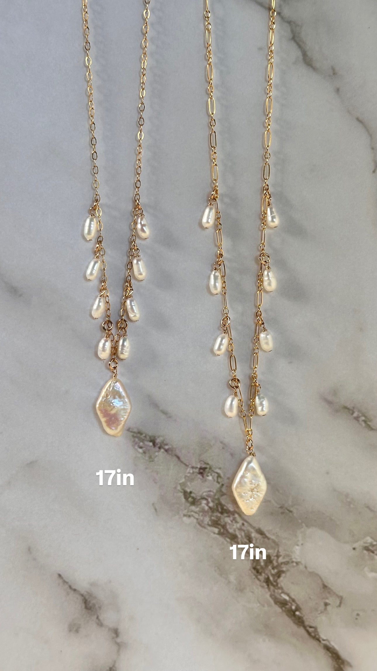 Freshwater Pearl Charm Necklace