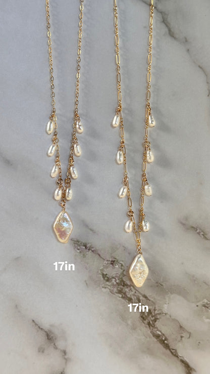 Freshwater Pearl Charm Necklace
