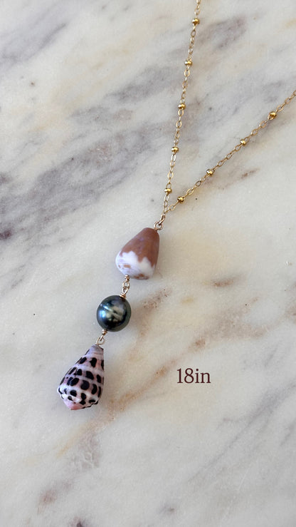 Shell Lariat Necklace