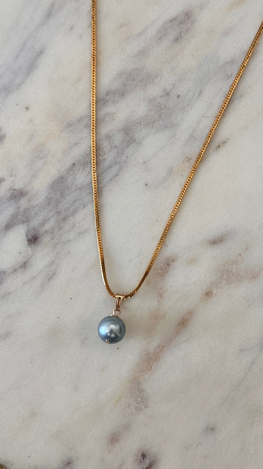 Kaia Blue Akoya Necklace
