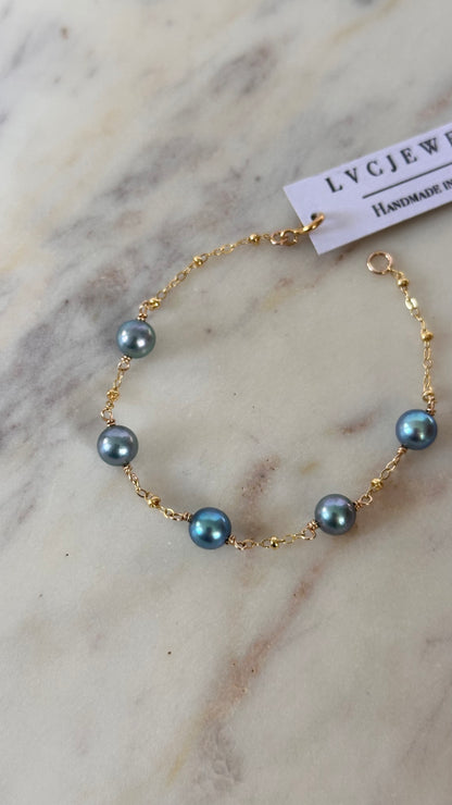 Leilani Blue Akoya Bracelet