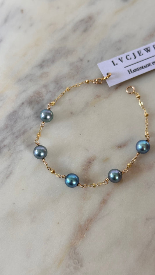 Leilani Blue Akoya Bracelet