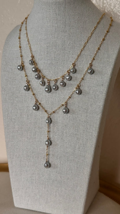 Hali Blue Akoya Lariat