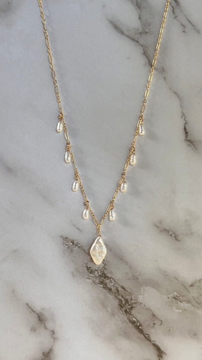 Freshwater Pearl Charm Necklace