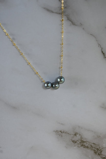 Malia Blue Akoya Necklace
