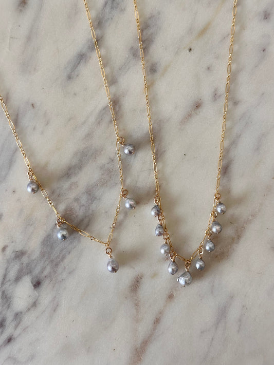 Blue Akoya Necklaces