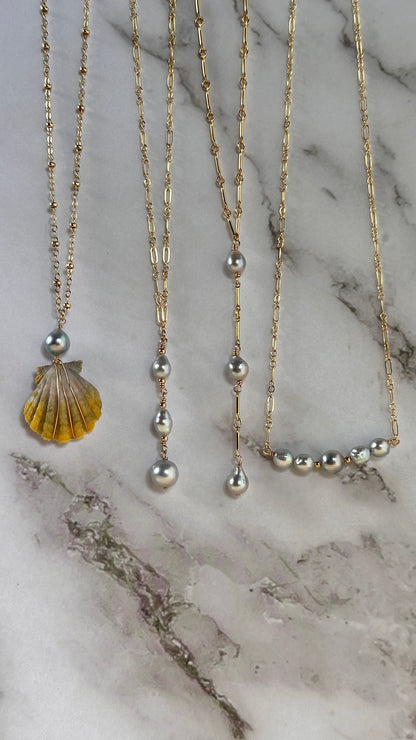 Blue Akoya Necklaces