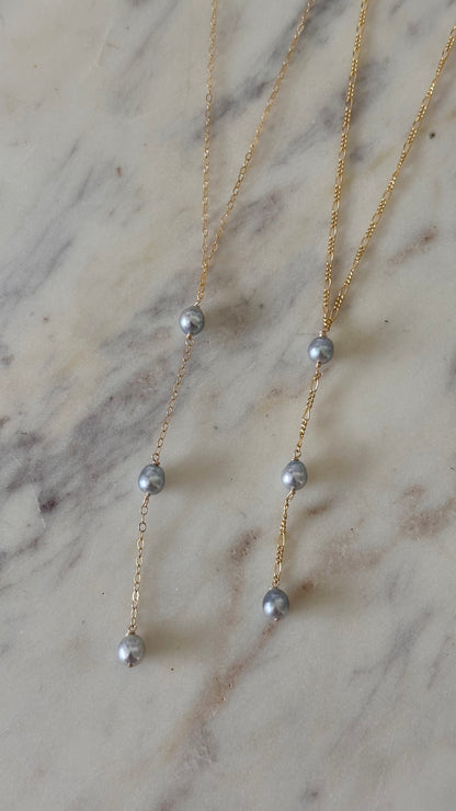 Drift Blue Akoya Lariat