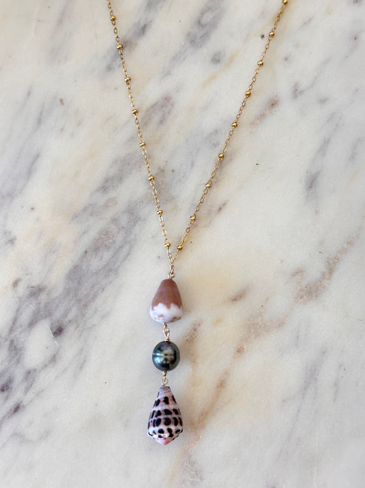 Shell Lariat Necklace
