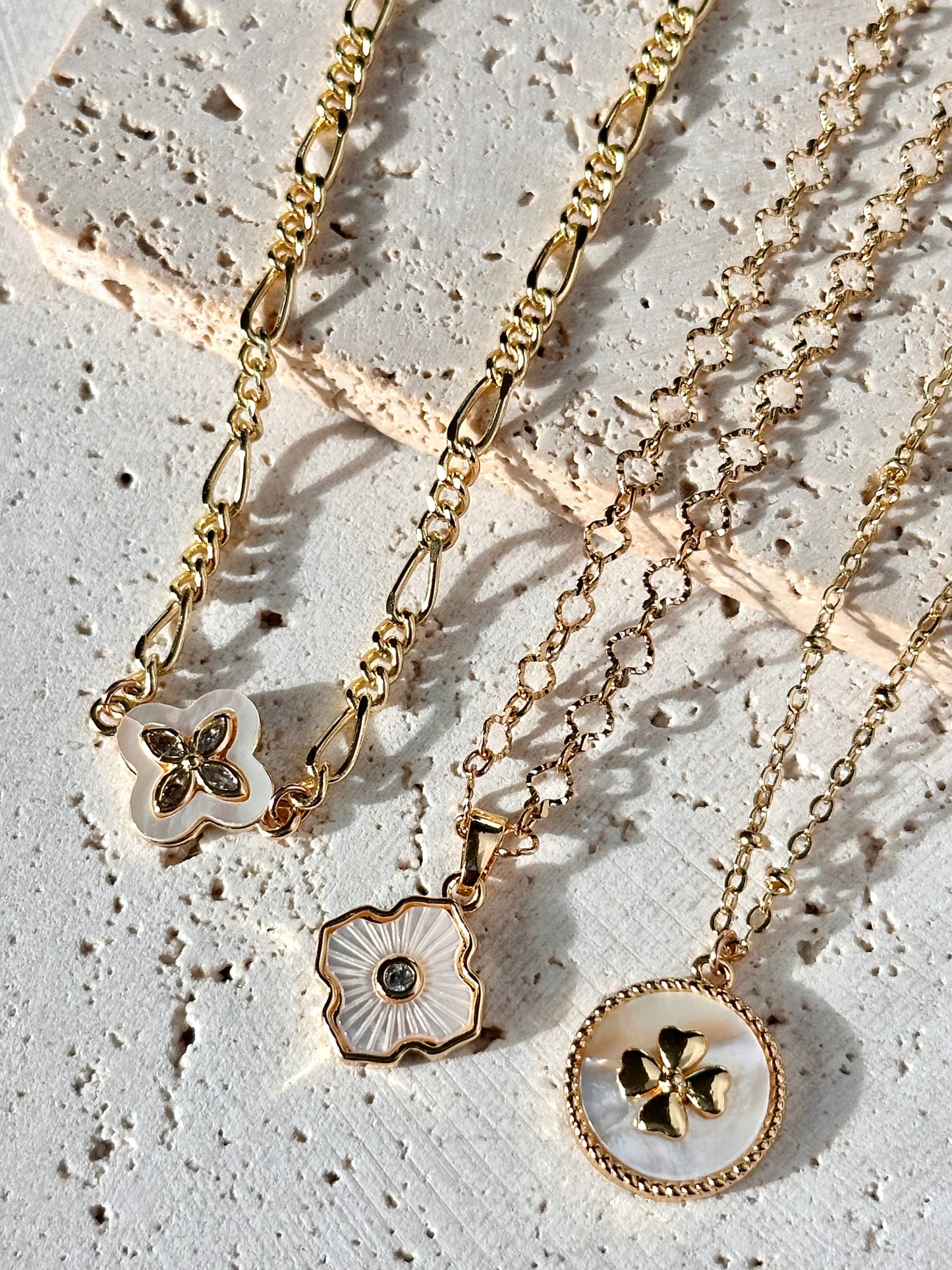 MOP Clover Necklaces