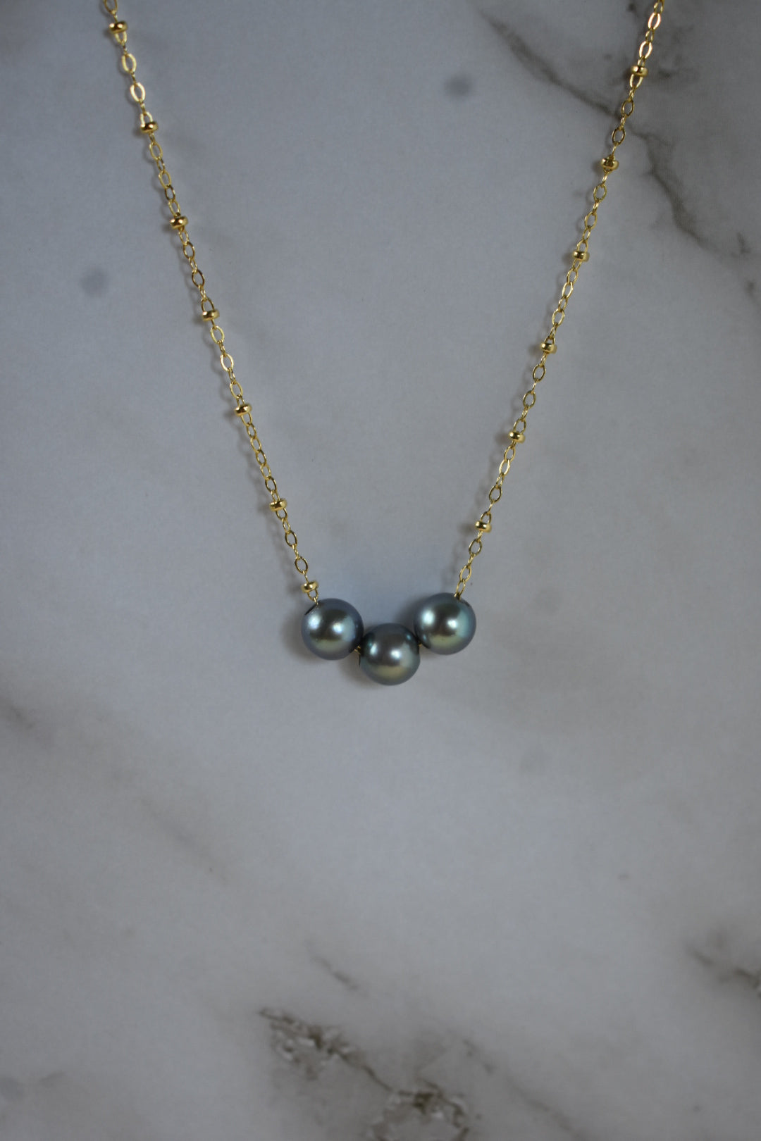 Malia Blue Akoya Necklace