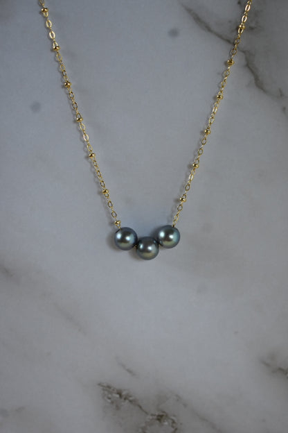 Malia Blue Akoya Necklace