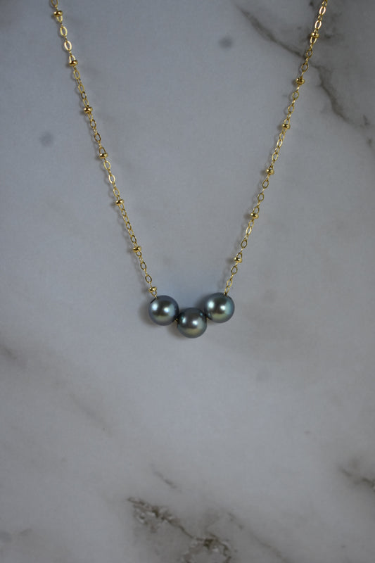 Malia Blue Akoya Necklace