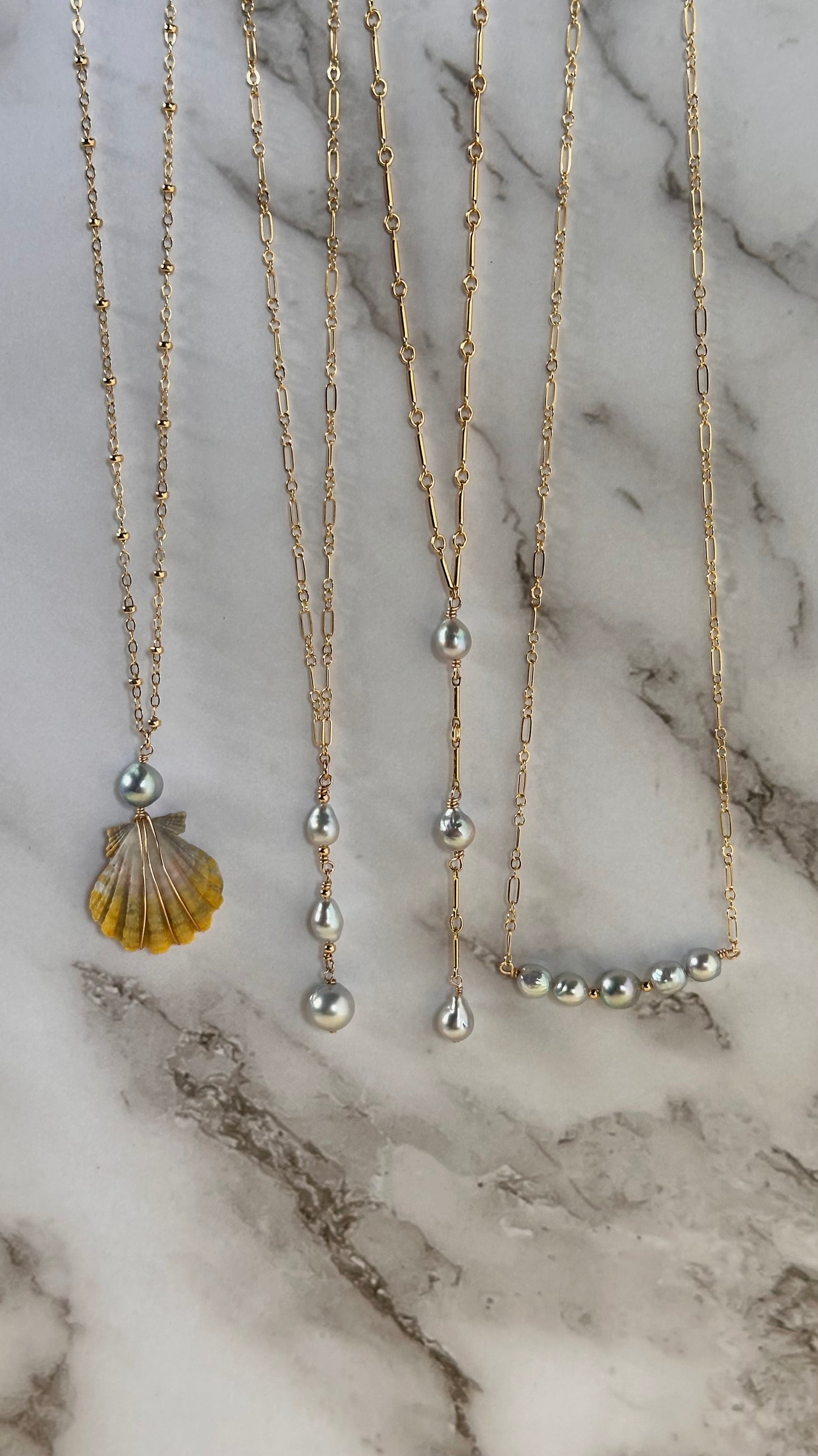 Blue Akoya Necklaces
