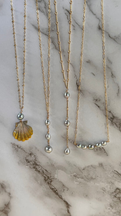Blue Akoya Necklaces