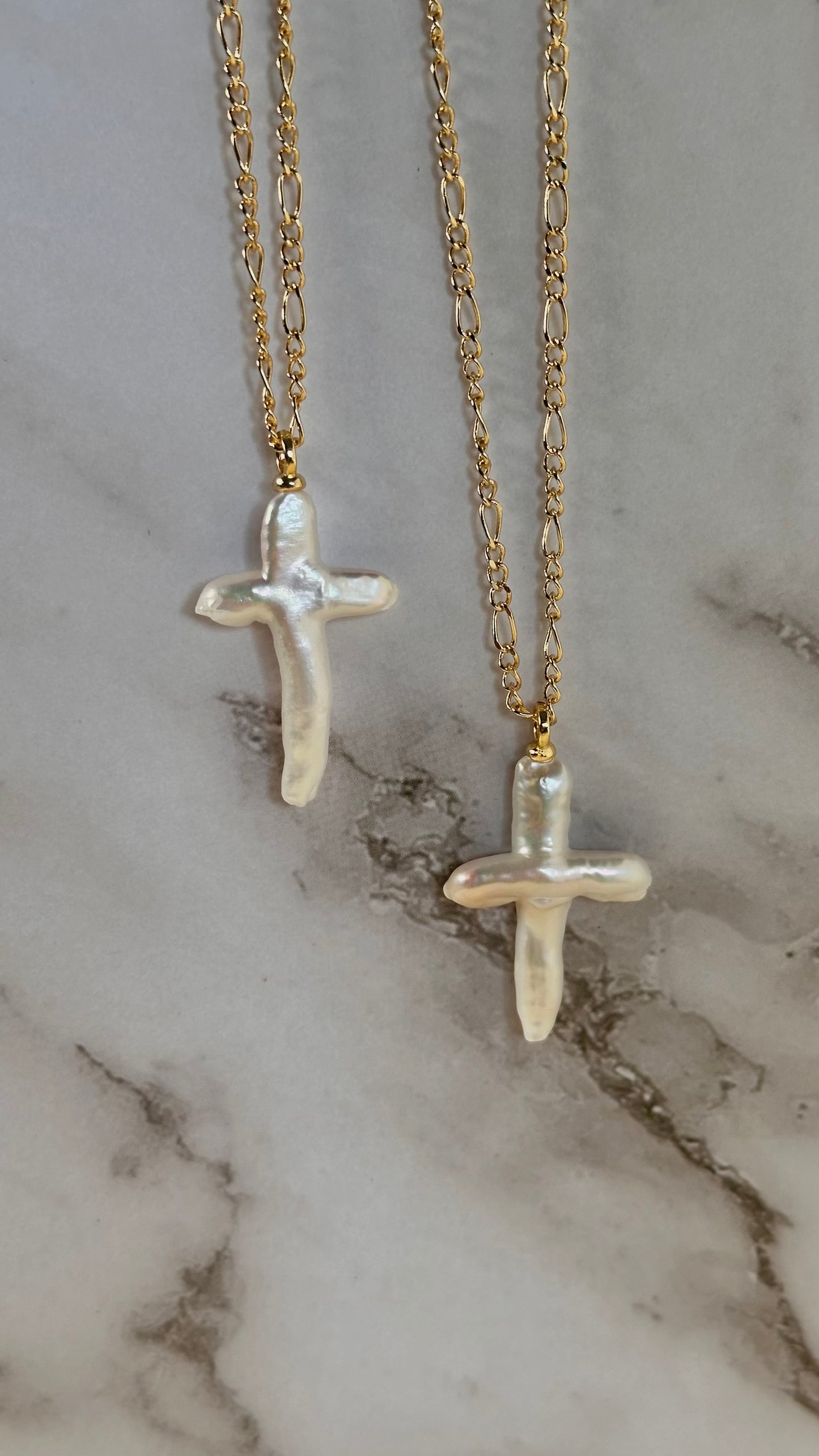 Cross Pearl Necklace