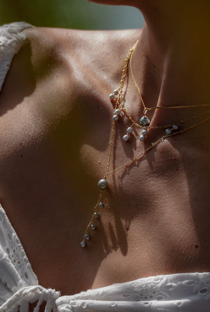 Kaia Blue Akoya Necklace