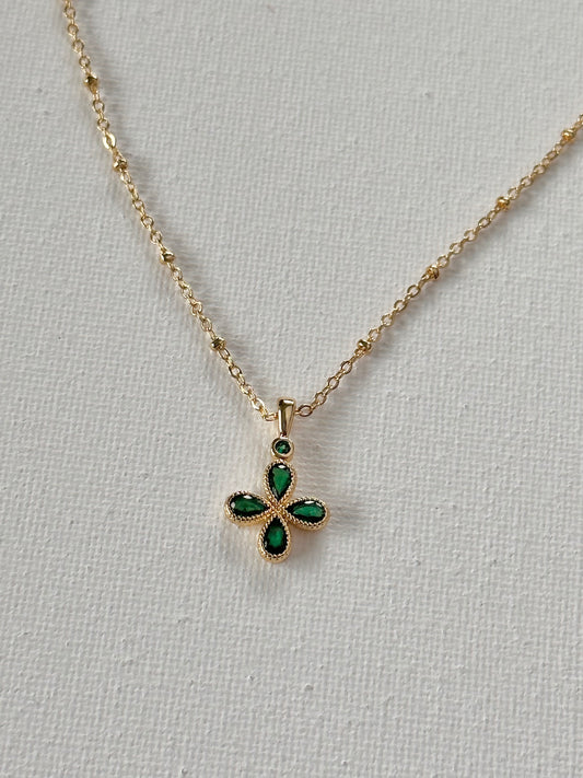 Clover Emerald Necklace