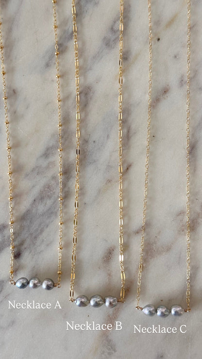 Oasis Blue Akoya Necklace