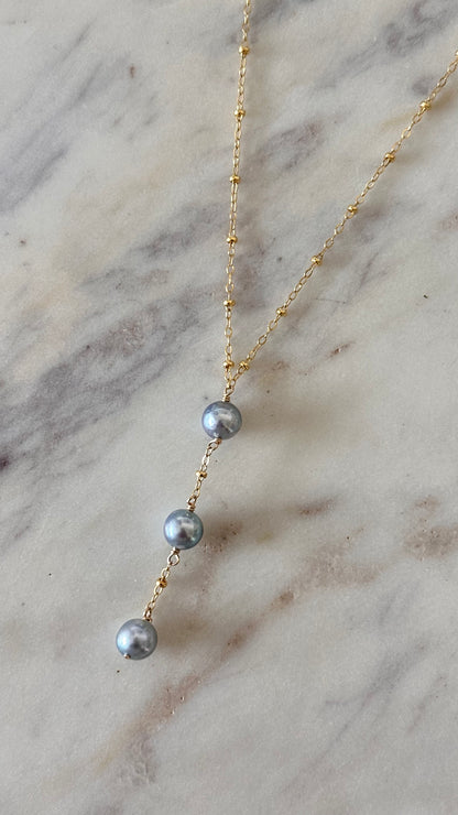 Blue Akoya Necklaces