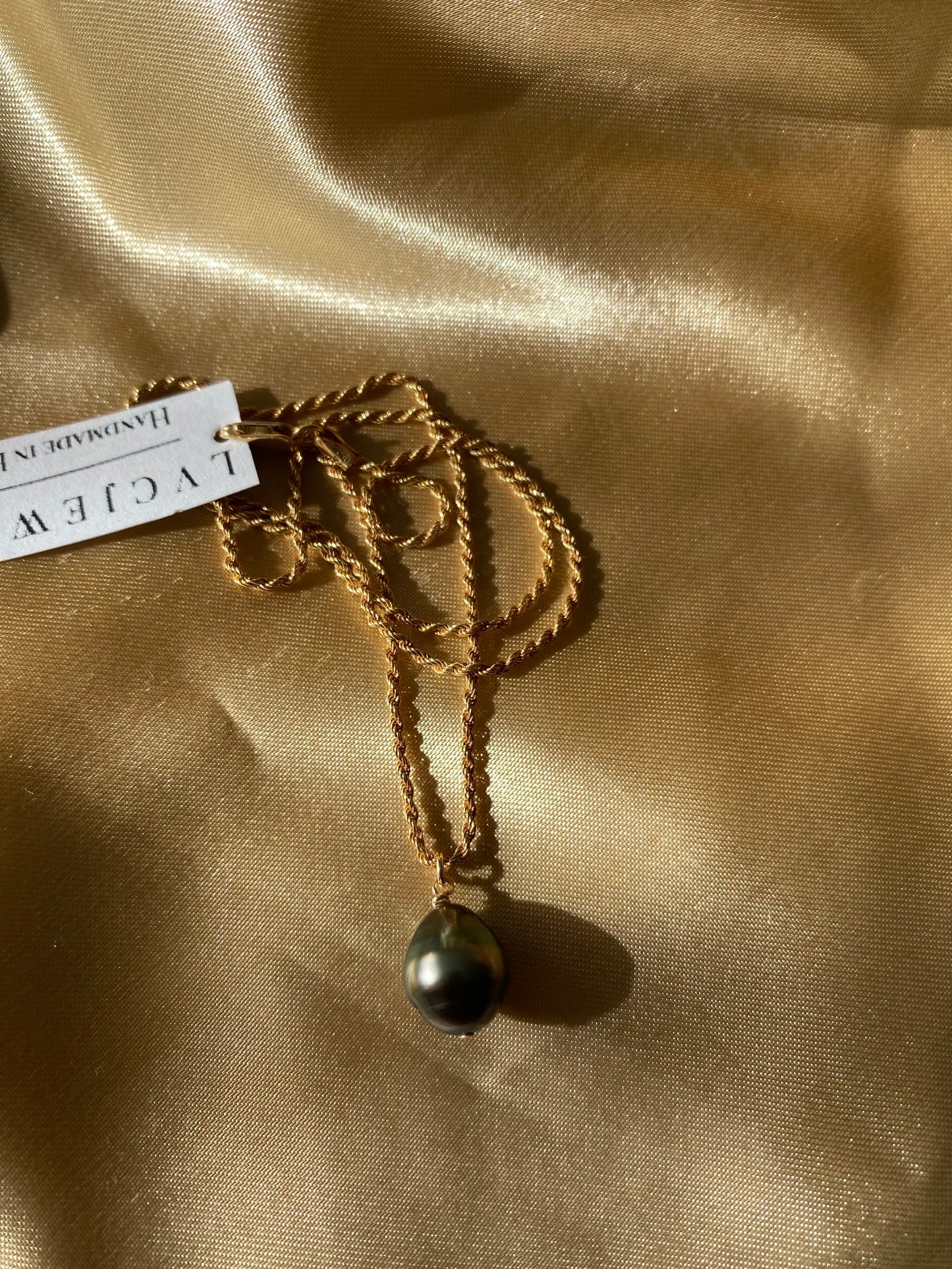 Tahitian Pearl with Rope Chain