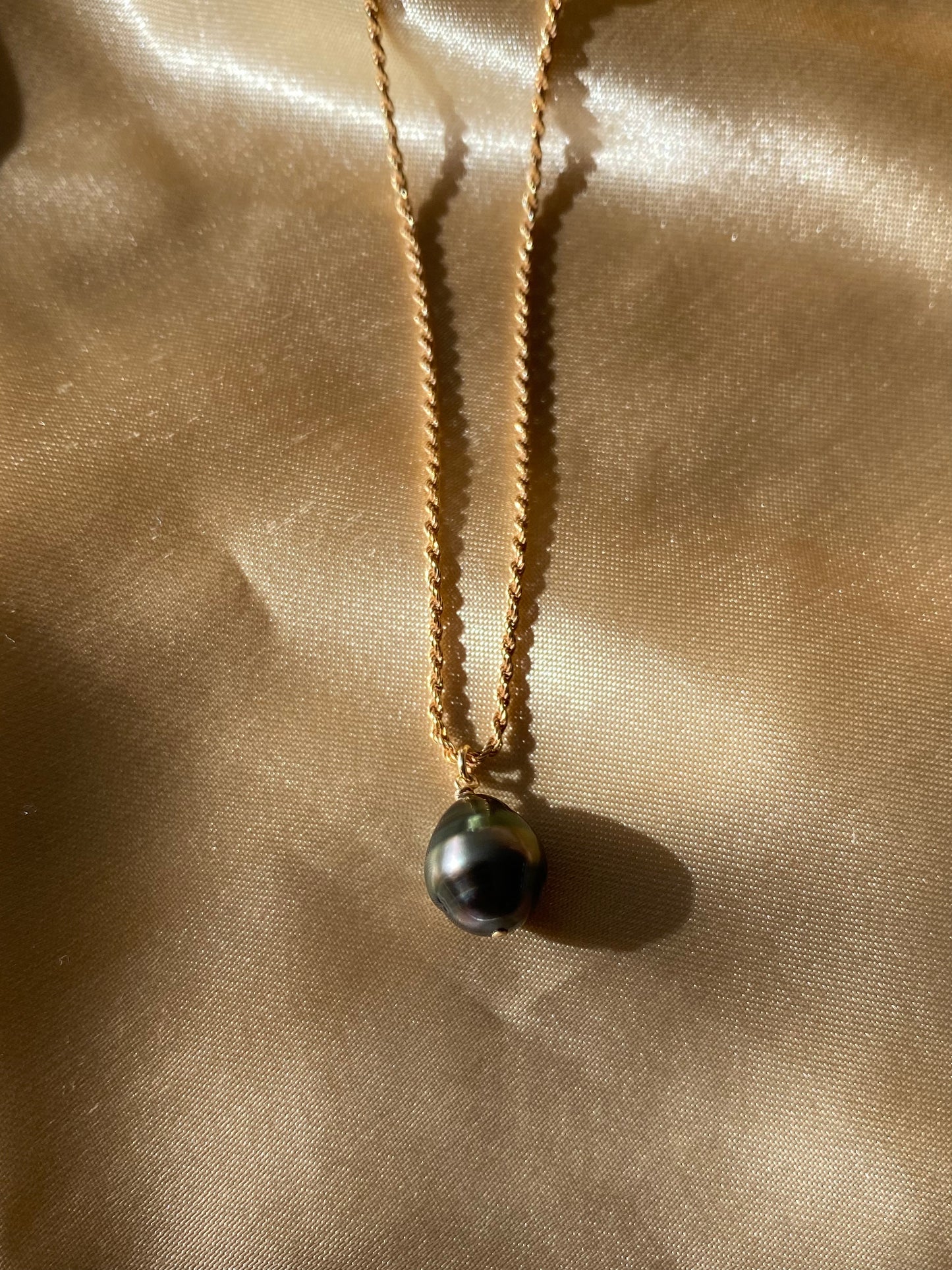 Tahitian Pearl with Rope Chain