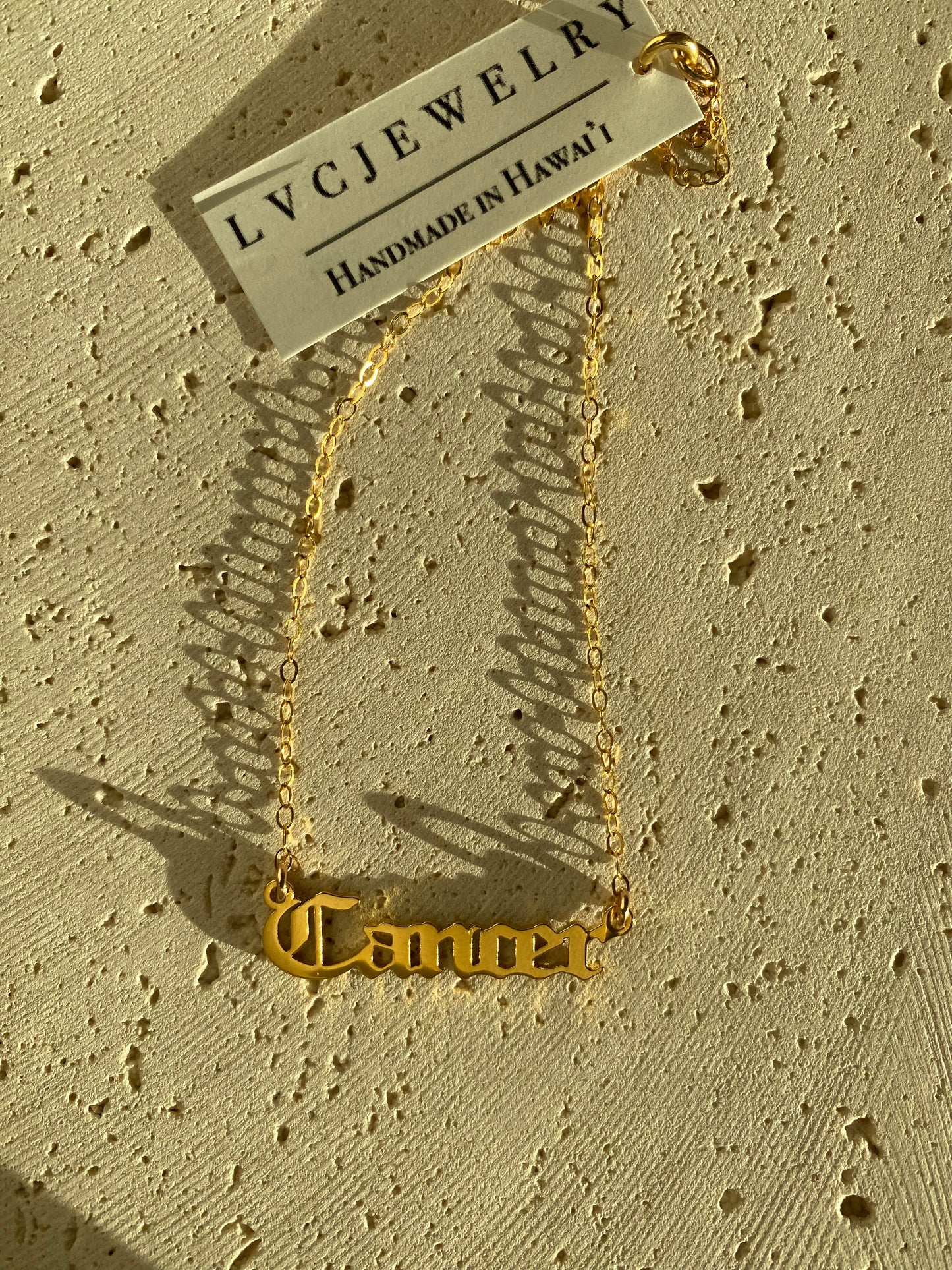Zodiac Old English Necklace