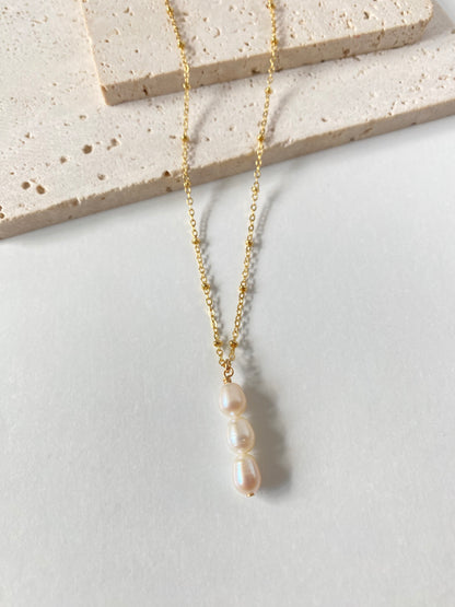 Triple Pearl Necklace